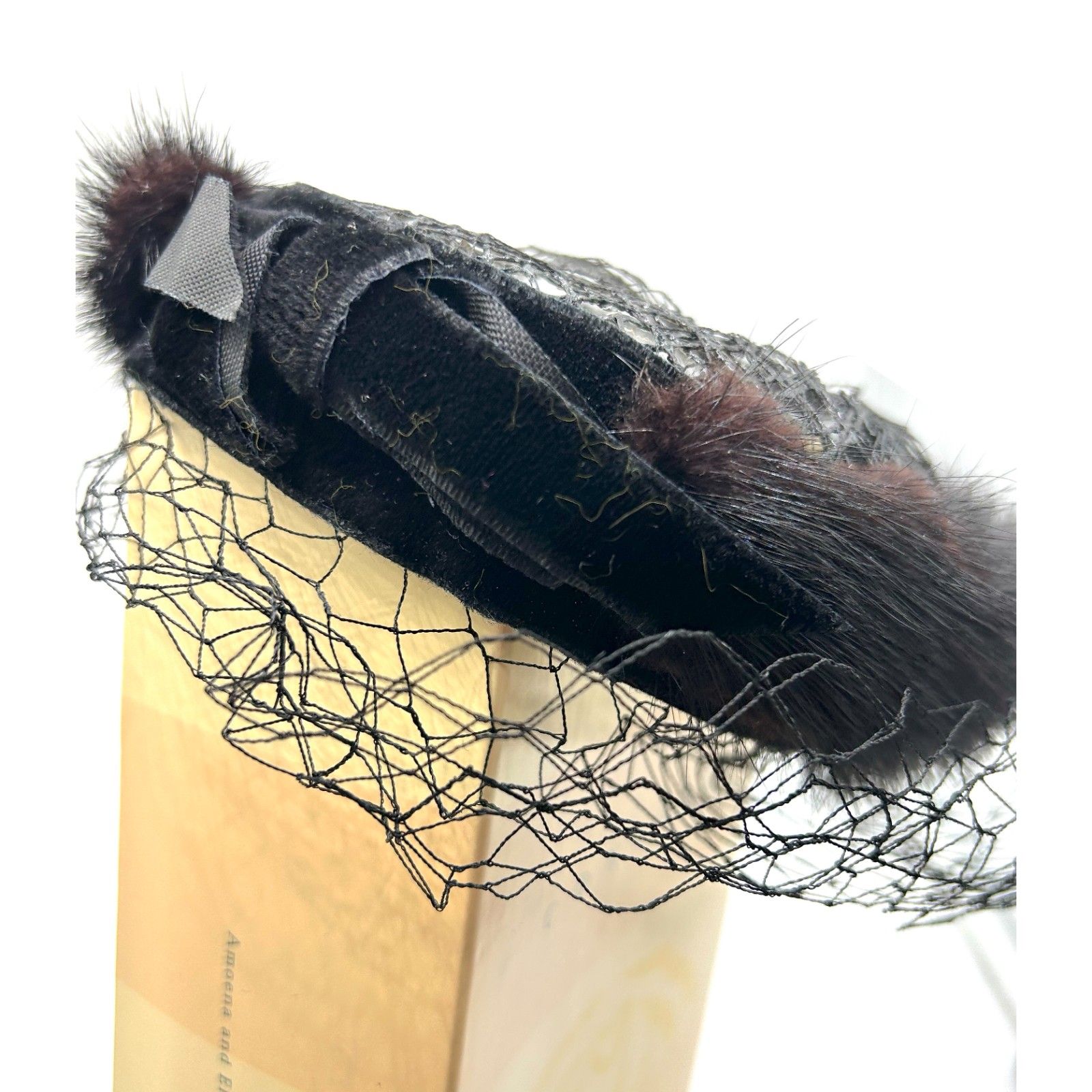 Vintage 1960's Pillbox Style Net Hat